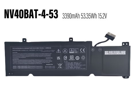 Hoogwaardige vervangbare batterij Clevo NV40BAT-4-53 3390mAh/53.35Wh 15.2V - 0