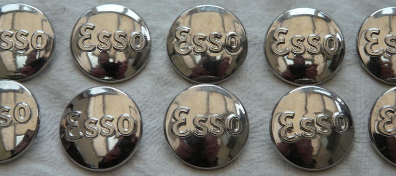 Knopen Lotje, Uniform, Esso, 25mm, 10 stuks, 1970s.(Nr.10) - 2