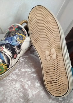 Boot schoenen met Koi Karper tattoo - 6