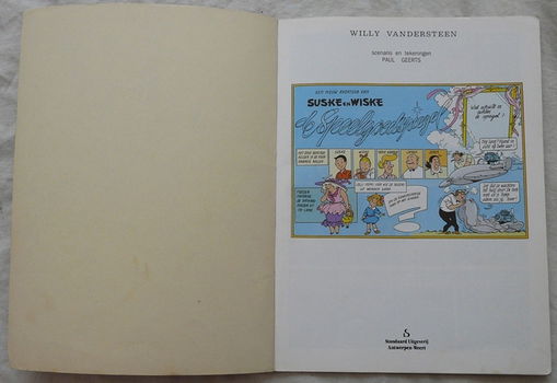 Strip Boek, Suske en Wiske, De Speelgoedspiegel, Nr.219, Standaard Uitgeverij, 1989.(Nr.1) - 1