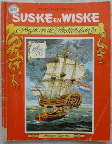 Strip Boek, Suske en Wiske, Angst Op De Amsterdam, Nr.202, Standaard Uitgeverij, 1985.(Nr.1)