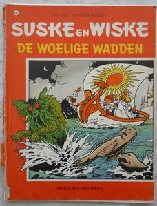 Strip Boek, Suske en Wiske, De Woelige Wadden, Nr.190, Standaard Uitgeverij, 1982.(Nr.1)