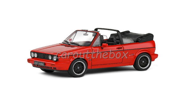 Volkswagen Golf 1 cabriolet Sportline rood 1:43 Solido Sol115 - 1