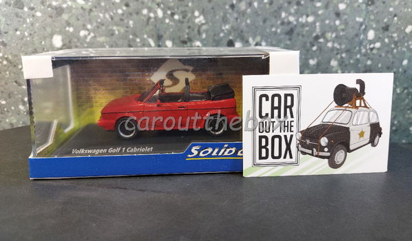 Volkswagen Golf 1 cabriolet Sportline rood 1:43 Solido Sol115 - 4