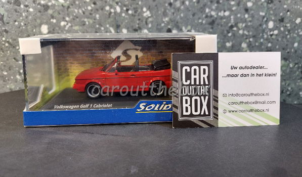 Volkswagen Golf 1 cabriolet Sportline rood 1:43 Solido Sol115 - 5