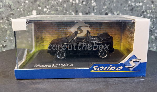 Volkswagen Golf 1 cabriolet Sportline zwart 1:43 Solido Sol116 - 3