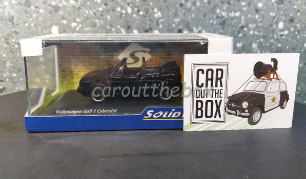 Volkswagen Golf 1 cabriolet Sportline zwart 1:43 Solido Sol116 - 4