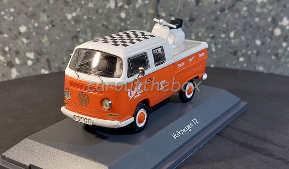 Volkswagen T2 Vespa scooter 1:43 Schuco Sch184 - 1