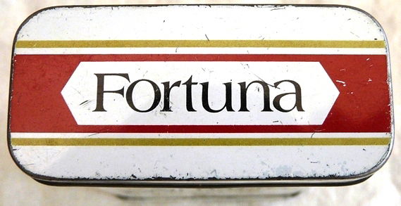 Blik, Sigaretten, Merk: FORTUNA, TABACALERA, S.A., afm.: 9x2,5x6cm, 1980s. - 5