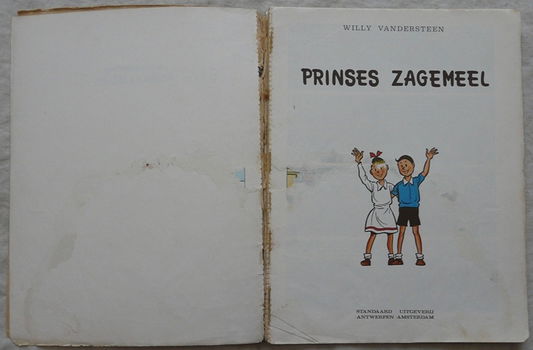 Strip Boek, Suske en Wiske, Prinses Zagemeel, Nr.129, Standaard Uitgeverij, 1979.(Nr.1) - 1