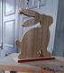 Houten haas - konijn - paashaas - pasen - 21 cm hoog - 2 - Thumbnail