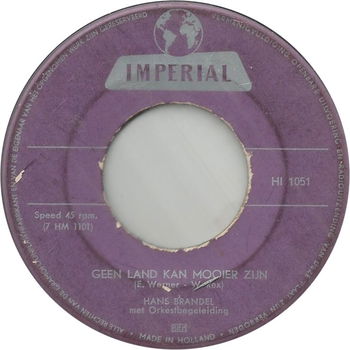 Hans Brandel – Geen Land Kan Mooier Zijn (1960) - 1