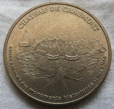 Penning / Munt, Souvenir, Chateau de Chaumont, Monnaie De Paris, 2004.