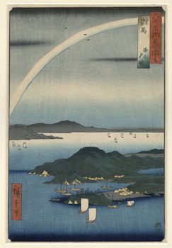 Mooie avond aan de kust van Tsushima - Ando Hiroshige - 1856 - 0