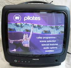 Televisie - TV, 14 inch, Merk: Philips, Model: 14PT1552, met Afstandsbediening, 1990s.