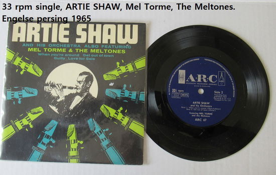 ARTI SHAW, Mel Torme & the Meltones, EP 1965, nieuw - 0