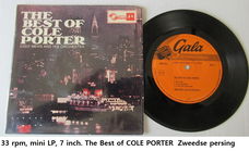 THE BEST OF COLE PORTER, orkest Eddy Mers, mini LP 6 nrs. 33 rpm