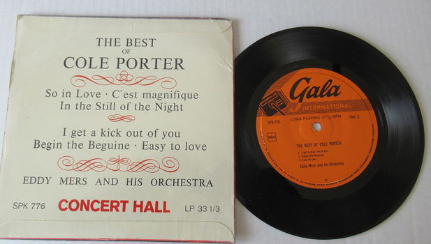 THE BEST OF COLE PORTER, orkest Eddy Mers, mini LP 6 nrs. 33 rpm - 1