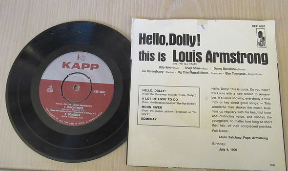 Zweedse EP, LOUIS ARMSTRONG, Hello Dolly, uit 1964, vinyl is splinternieuw - 1