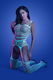 Bodystocking Wit/Blauw - S/L of QS - 0 - Thumbnail