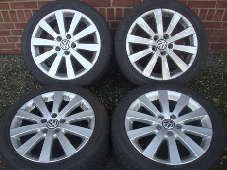 17”Orig VW Highline Velgen Golf 5 6 7 Audi a3 a4 Seat 5x112 - 4