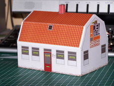 Dorpscafé in 1:60 (Matchbox schaal) - papieren bouwplaat