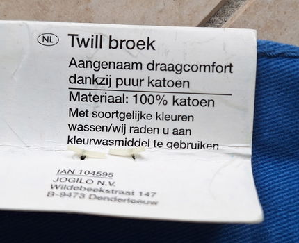 Te koop nieuwe blauwe broek van Livergy (maat: 38). - 4