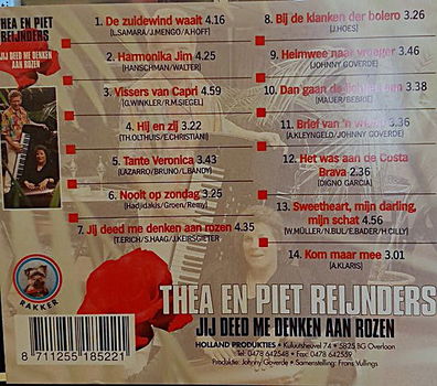 CD - Thea En Piet Reijnders - Jij Deed Me Denken Aan Rozen - 1