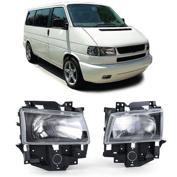 VW T4 koplampen zwart links rechts 1996-2003 - 0