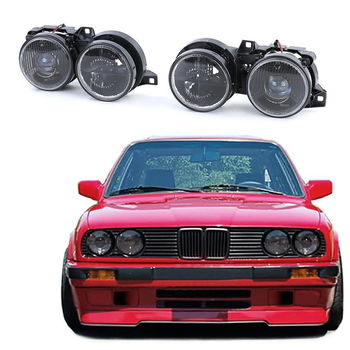 Koplampen zwart BMW 3 serie E30 | tuning design koplamp set - 0