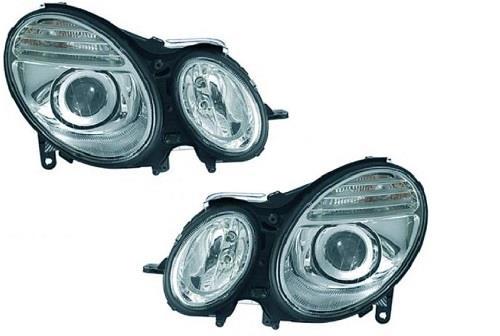 Koplampen Xenon links en rechts Mercedes Benz E Klasse W211 - 1