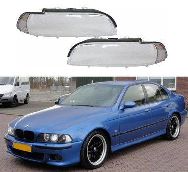 BMW E39 facelift koplampglazen 2000-2004 links en rechts - 0