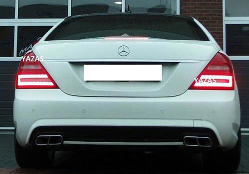 Mercedes Benz S Klasse W221 LED achterlichten rood wit - 6