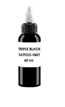 Tattoo Inkt Zwart 60 ml | Tatoeage Oefen Inkt Tattoo oefenen - 0