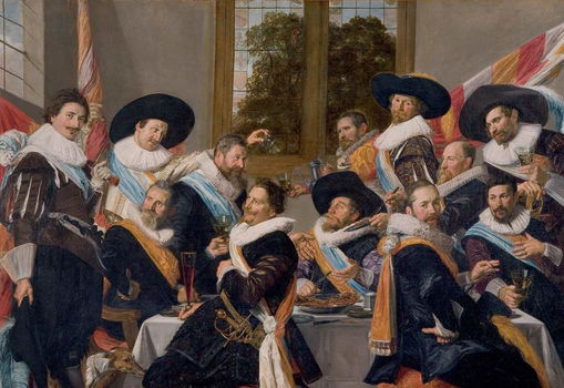 Maaltijd van de Cluveniersschutterij - Frans Hals - 1627 - 0