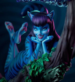 Sideshow Fairytale Fantasies Statue Lady Cheshire Cat Deluxe - 1