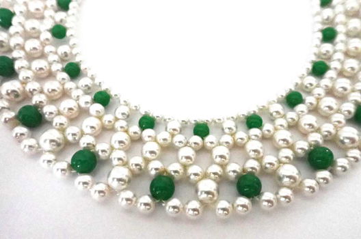 Collier van glasparels - 1