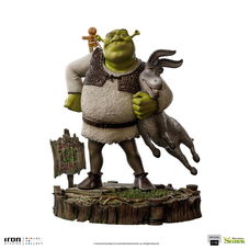 Iron Studios Deluxe Statue Shrek Donkey and The Gingerbread Man