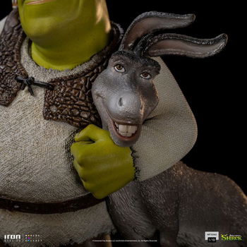 Iron Studios Deluxe Statue Shrek Donkey and The Gingerbread Man - 1