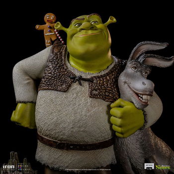 Iron Studios Deluxe Statue Shrek Donkey and The Gingerbread Man - 3