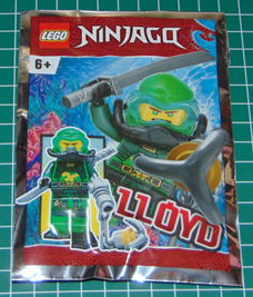 Lego Ninjago duiker Lloyd met enterhaak en katana