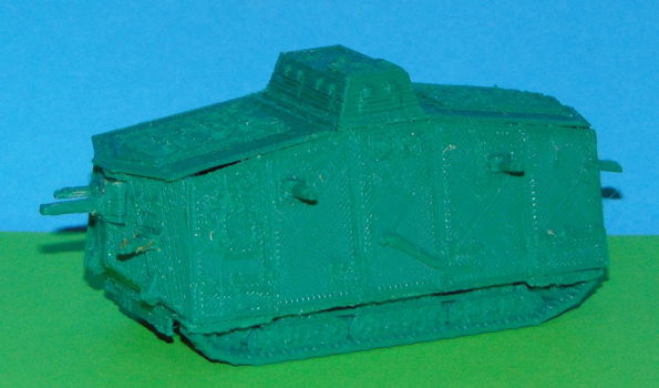 Duitse A7V tank - 3D-print in diverse schalen - 0