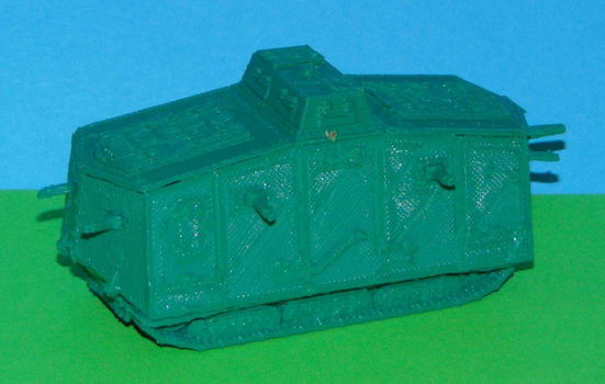 Duitse A7V tank - 3D-print in diverse schalen - 1