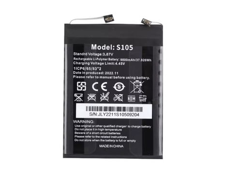 New battery S105 9800mAh/37.926Wh 3.87V for OUKITEL WP21/WP21 Ultra - 0