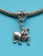 Bulldog bangle, Pandora stijl, past op armband - 0 - Thumbnail