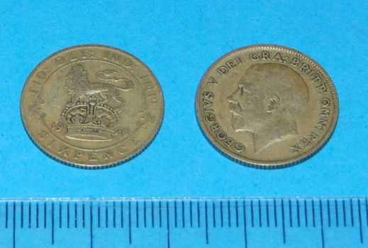 Groot-Brittannië - sixpence 1920 - zilver - 0