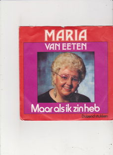 Single Maria van Eeten - Maar als ik zin heb