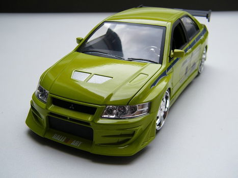 mitsubishi lancer evolution VII – fast and furious – jada toys schaal model 1:24 - 0