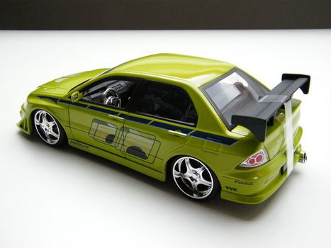 mitsubishi lancer evolution VII – fast and furious – jada toys schaal model 1:24 - 1