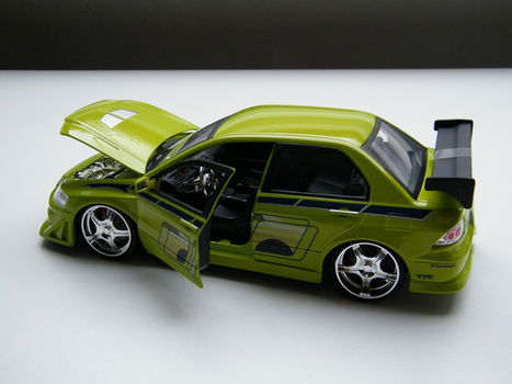 mitsubishi lancer evolution VII – fast and furious – jada toys schaal model 1:24 - 2